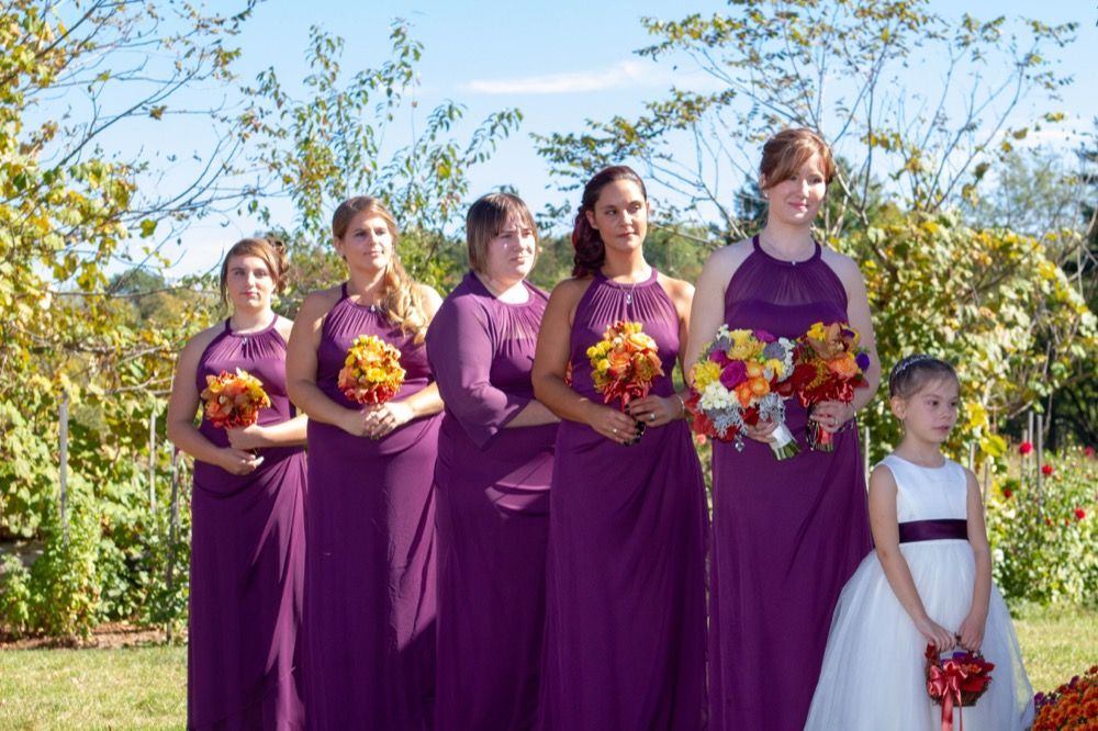 Photo of bridesmaids and flower girl